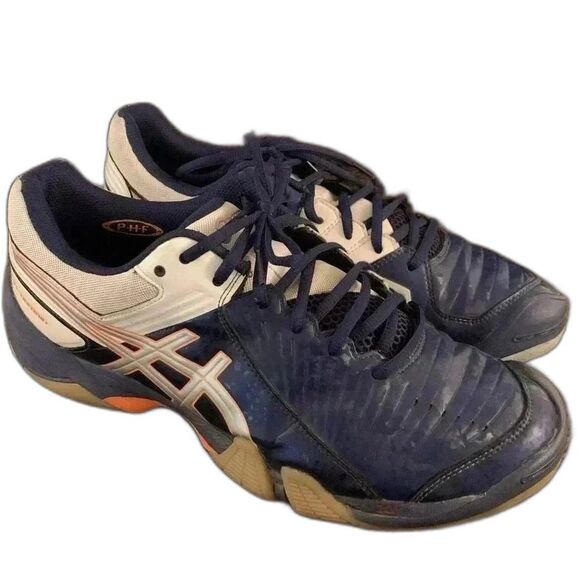 Asics Mens Gel Domain 3 Sneakers Blue E415Y Handball Low Top Lace Up - Picture 1 of 6